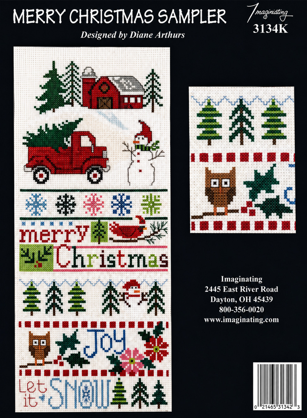 Imaginating Cross Stitch Merry Christmas Sampler Designed by Diane Arthurs 3134K